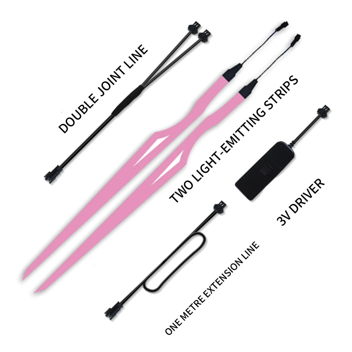 Illumina la striscia di avvertimento a portato per motocicletta con luci riflettenti multicolori Pellicola leggera Accessori per strisce per casco fai-da-te: champagne