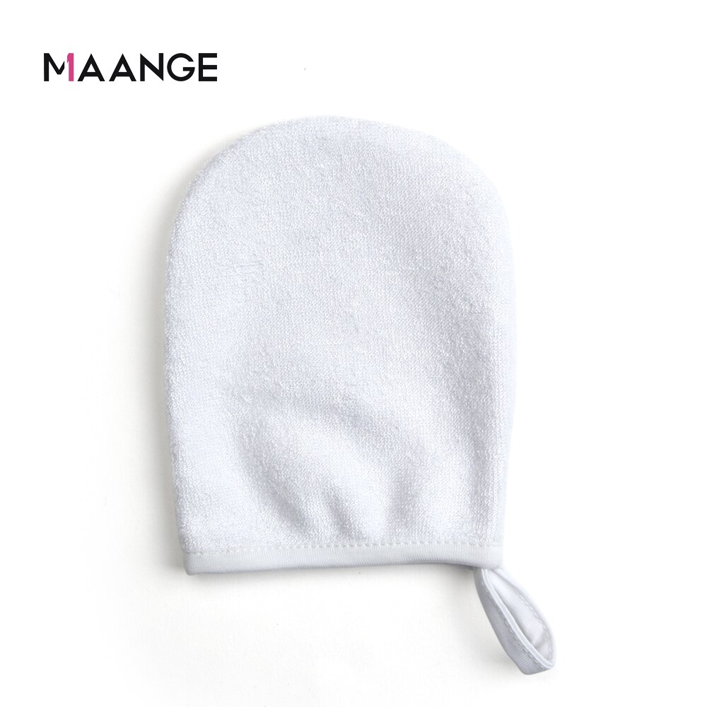 1 stk ansigtsklud håndklæde makeupfjerner skønhed genanvendelige ansigtshåndklæder rengøringshandske ansigtsvask makeup værktøj: Hvid
