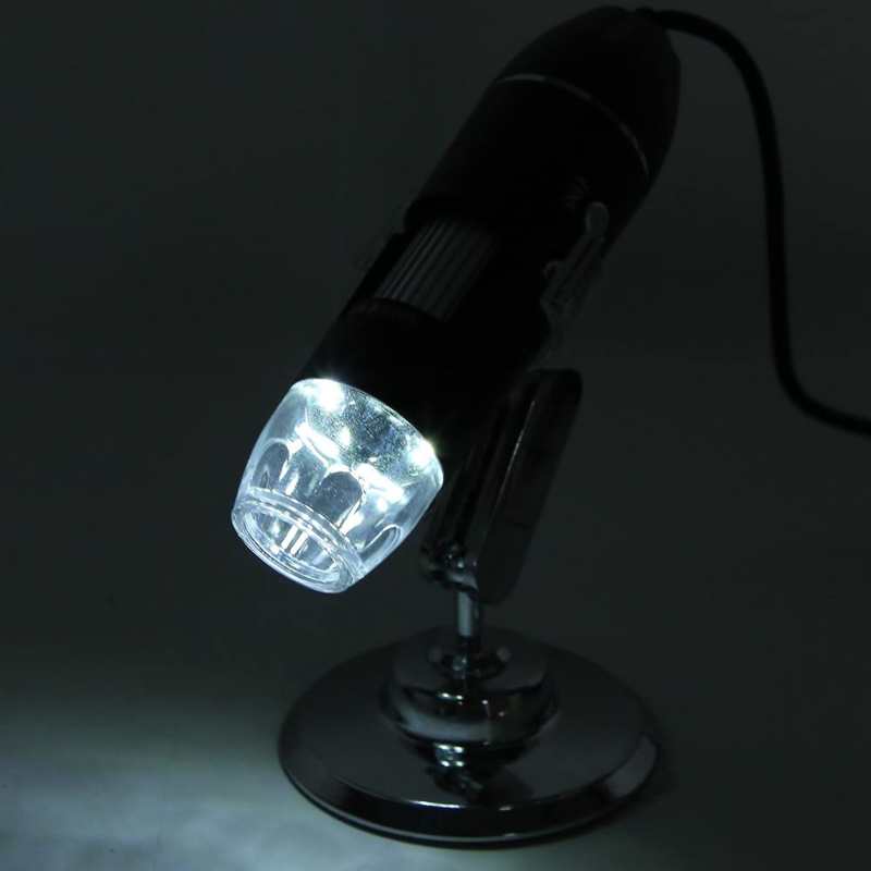 8LED Microscope 1600X USB Digital Microscope Adjustable 8LED Portable Electronic Microscope with Stand USB Digital Microscope