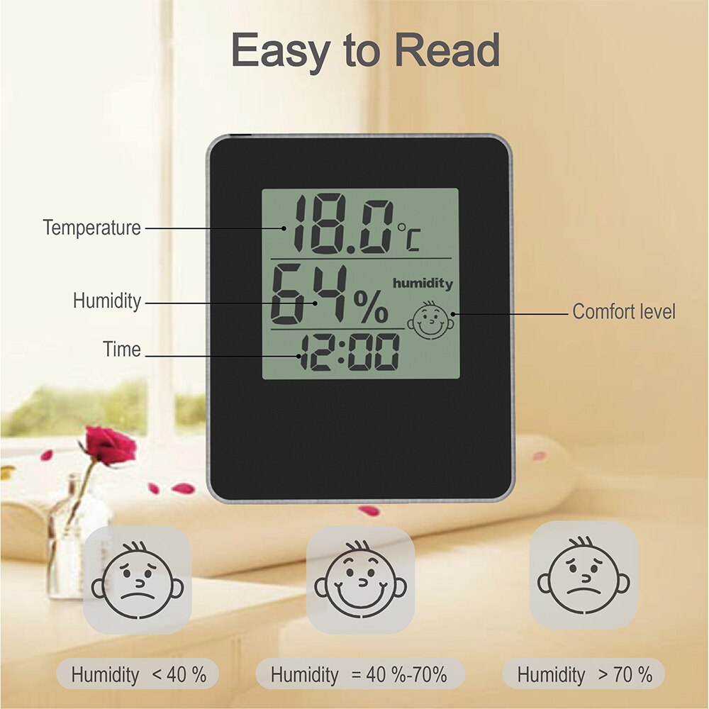 Digital Indoor Thermometer Hygrometer for Home Electronic Temperature Measuring Instrument Humidity Meter battery operated