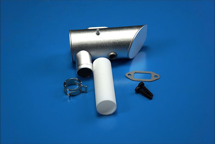 Single Hole / Double Hole Muffler Exhaust Pipe for DLE111 Gasoline Engine