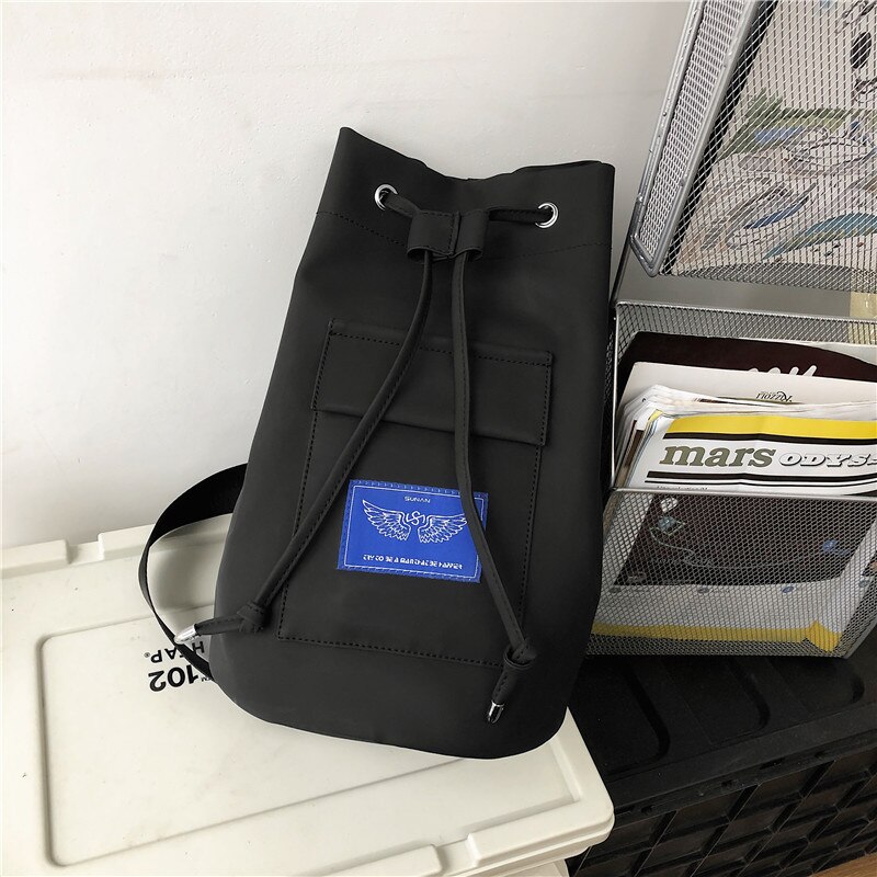Shoulder Bag Canvas Bag Girl Shoulder Bag Chest Bag Couple Prevalent Brand Large Capacity Casual Messenger Bag Korean: Black