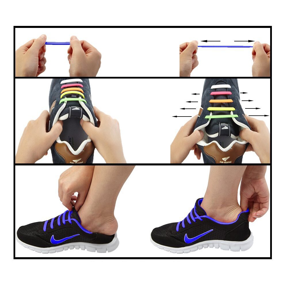 Silikone snørebånd elastisk uden bindesko snørebånd til børn og voksne snørebånd gummi zapatillas sneakers hurtige snørebånd tilbehør