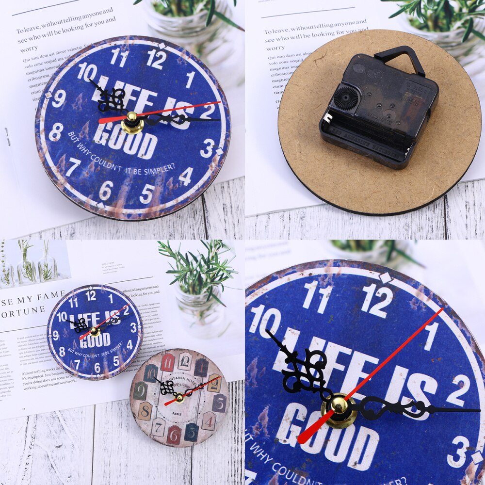 Decorative Vintage Clock Silent Round Wall Clock Non Ticking for Living Room Kitchen Bathroom Bedroom (820081)