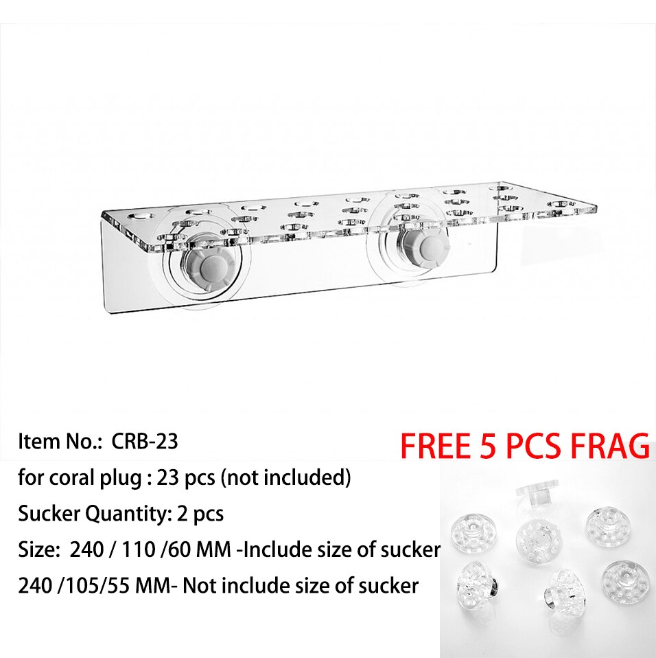 Marine Sources Aquarium Clear Acrylic Coral Frag Plugs Rack Holder SPS Coral Support Seawater Fish Tank Accessories: CRB-23