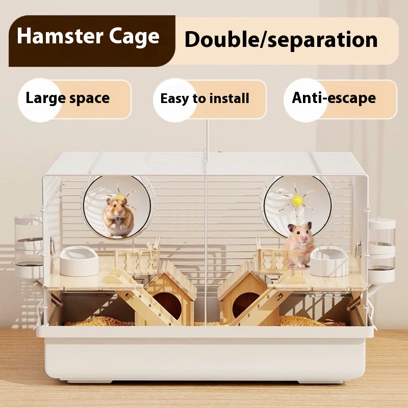 Small Pet Cage Luxury Divided Home For Hamsters Mi... – Grandado