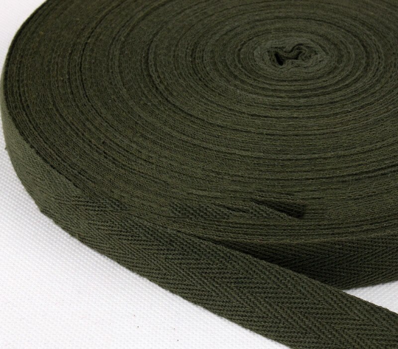 45M Meetee 2cm Herringbone Pattern Cotton Webbing Tape High Tenacity Bag Lable Ribbons Sewing Tapes Bias Binding DIY Accessories: NavyGreen