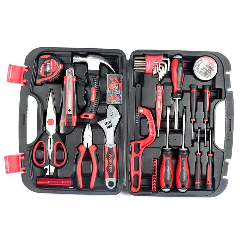39-piece/Set Portable Household Tool Kit Auto Repair Tool Box Set Hardware Hand Tool W1139 Multi-function Tool Set