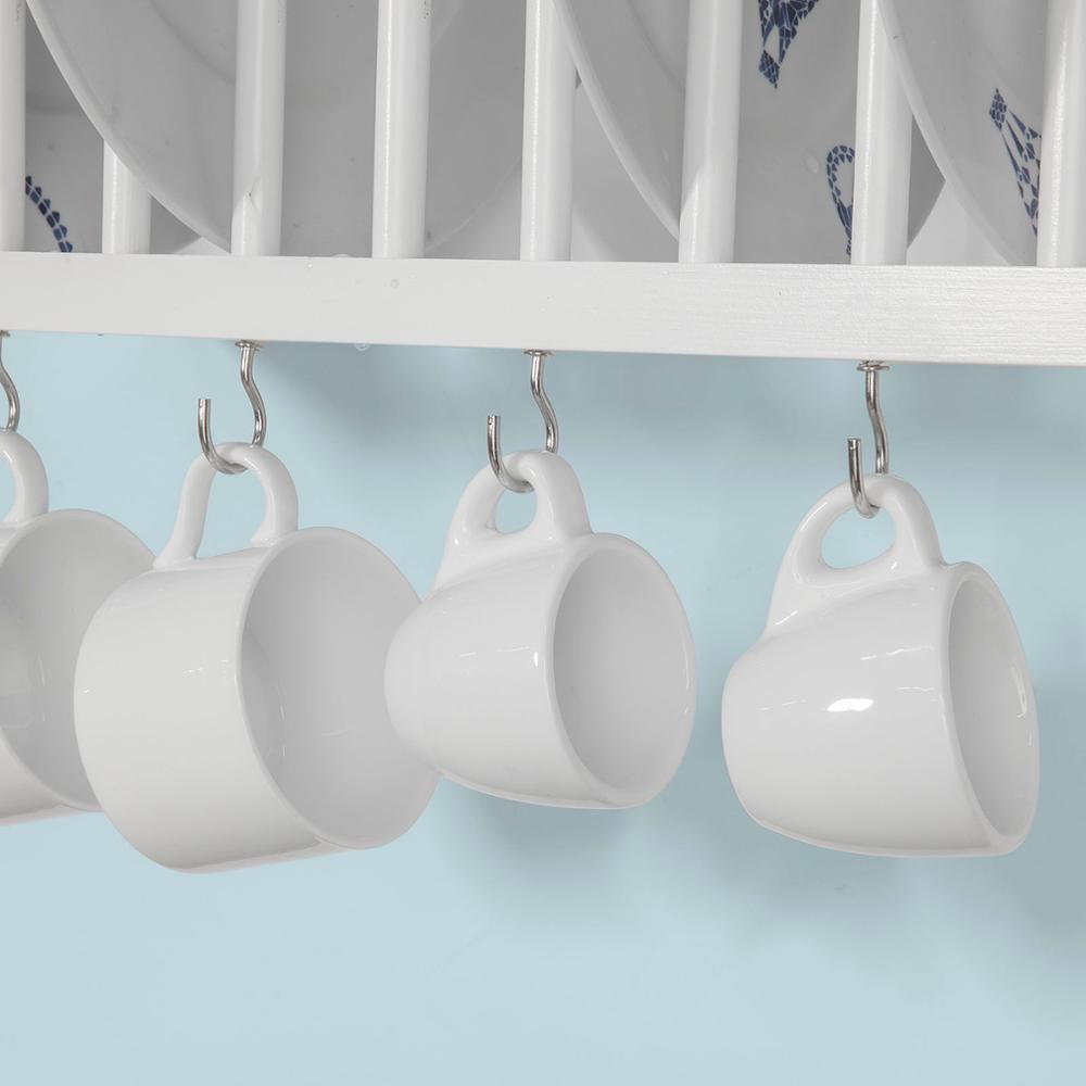 Sobuy®FRG275-W, Wandmontage Keuken Plaat Cup Rack, Keuken Opslag Rack Plank