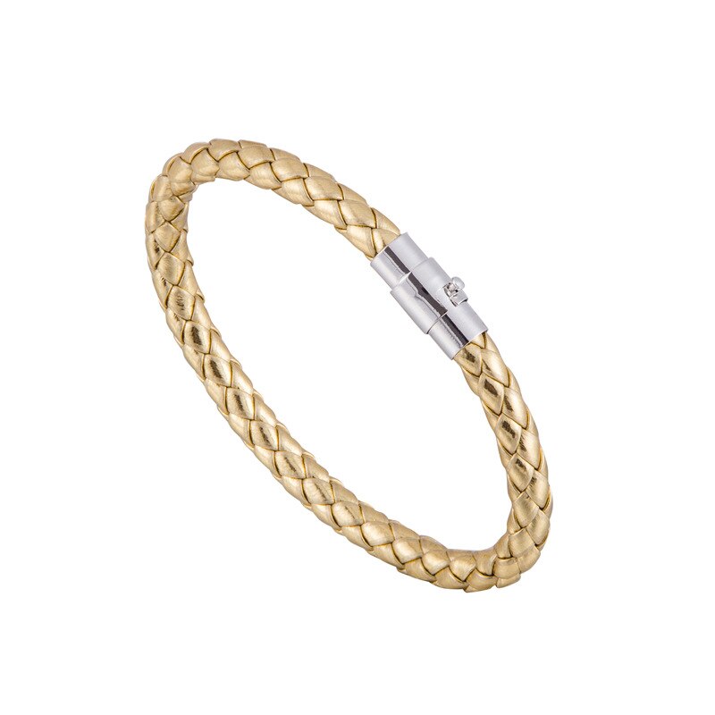 15 kleuren Geweven Armbanden Paar Armband Magnetische Sluiting Mannen Vrouwen Gevlochten Lederen Staal Lederen Touw Ketting Sieraden