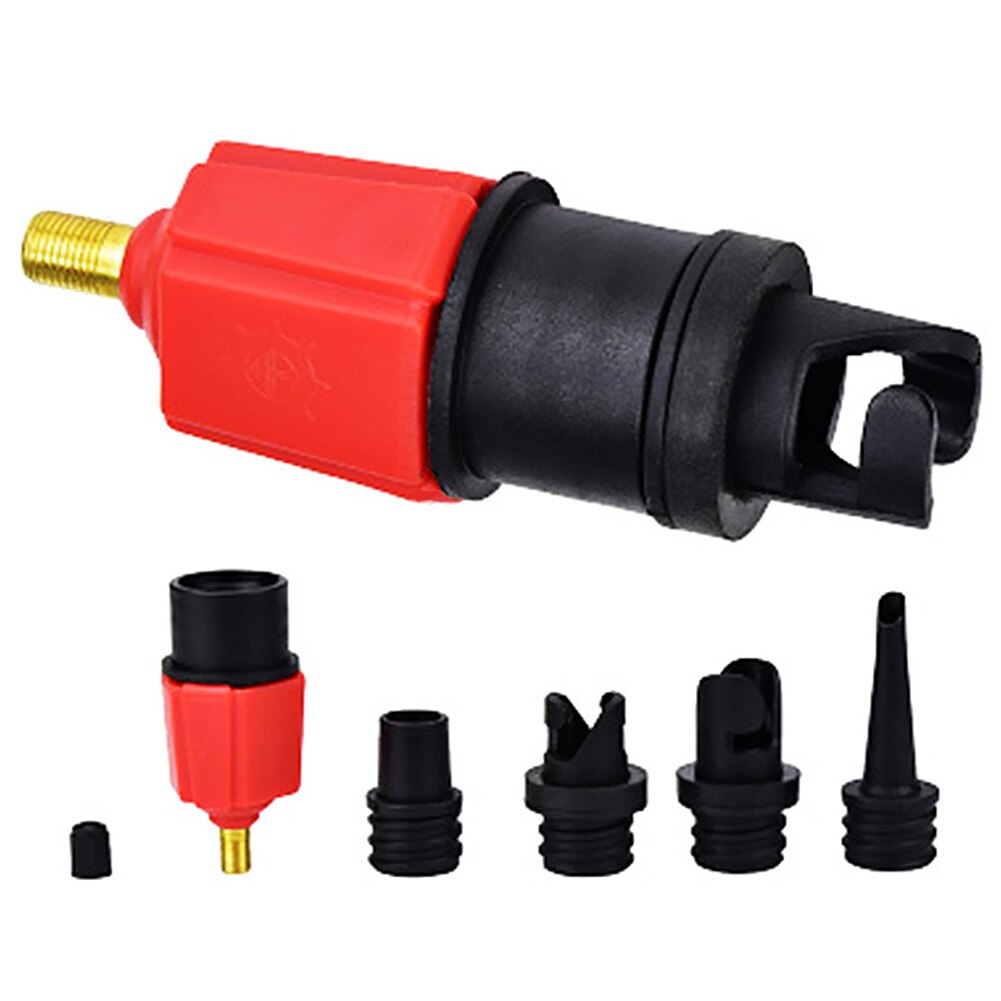 Stand Up Paddle Luft Kajak Nylon Sup Pumpe Adapter Reifen Kompressor Rudern 4 Düse Universal Befestigung Aufblasbare Boot