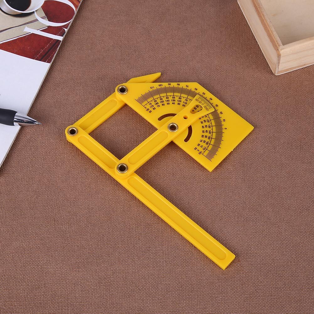 Protractor And Angle Finder Woodworking Measurement Tool 0° To 180° Angle Ruler Plastic Protractor Measuring Tool