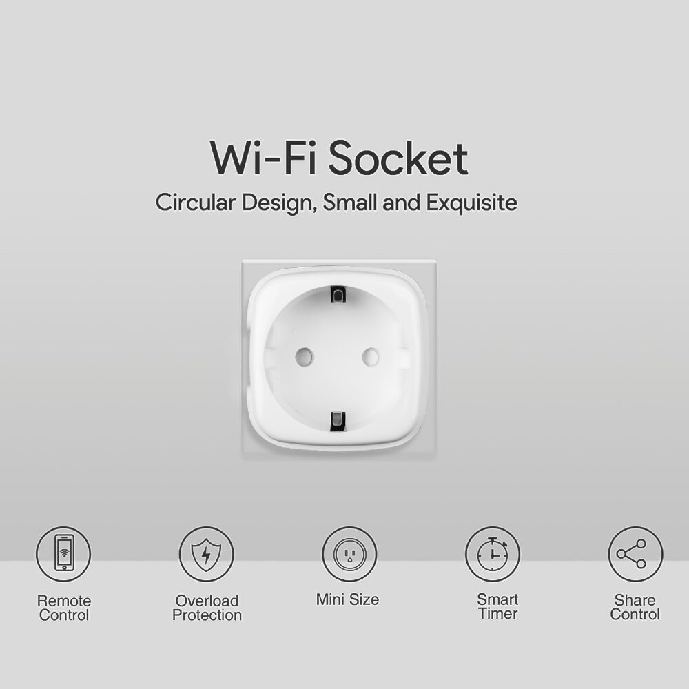 2022 433Mhz Wireless RF Remote Control Home Office Smart WiFi Power Timer Socket Outlet EU Plug Energy Saving