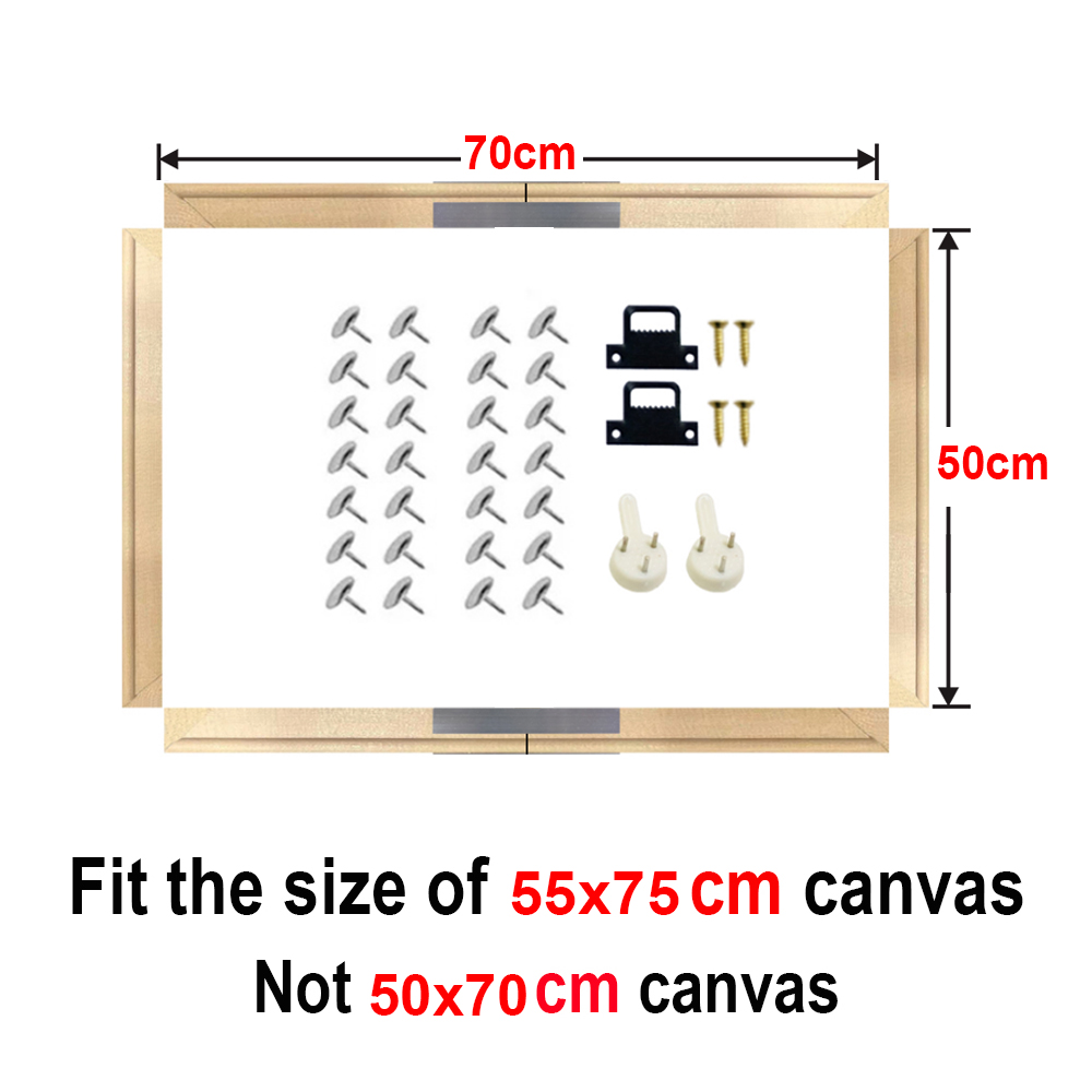 30X40 40X50 50X70 60X90 Canvas Frame Houten Frames Houten Foto Olieverf canvas Diamant Schilderij Frames Canvas Houten Muur: width 55cm