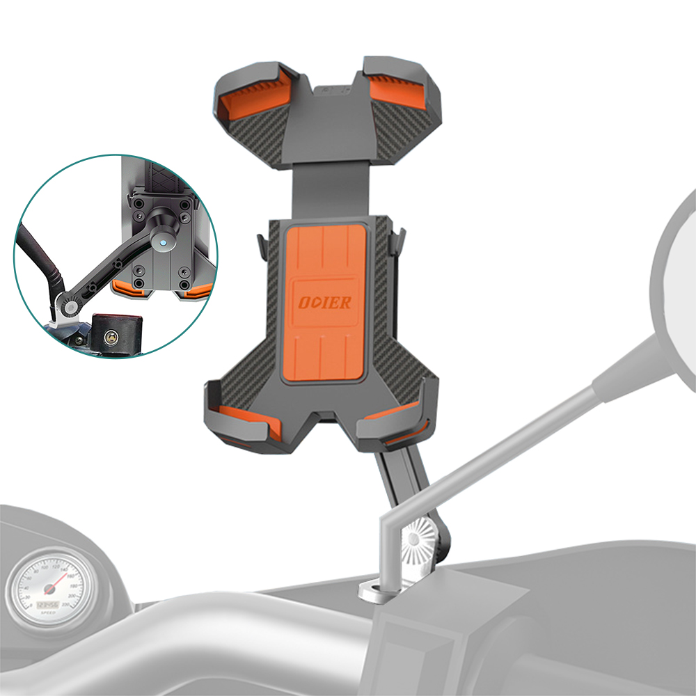 Odier Fiets Mobiele Telefoon Houder Anti-Shake Motorfiets Telefoon Mount Verstelbare Navigatiehouder Voor Fietsen Ebike Motorfiets