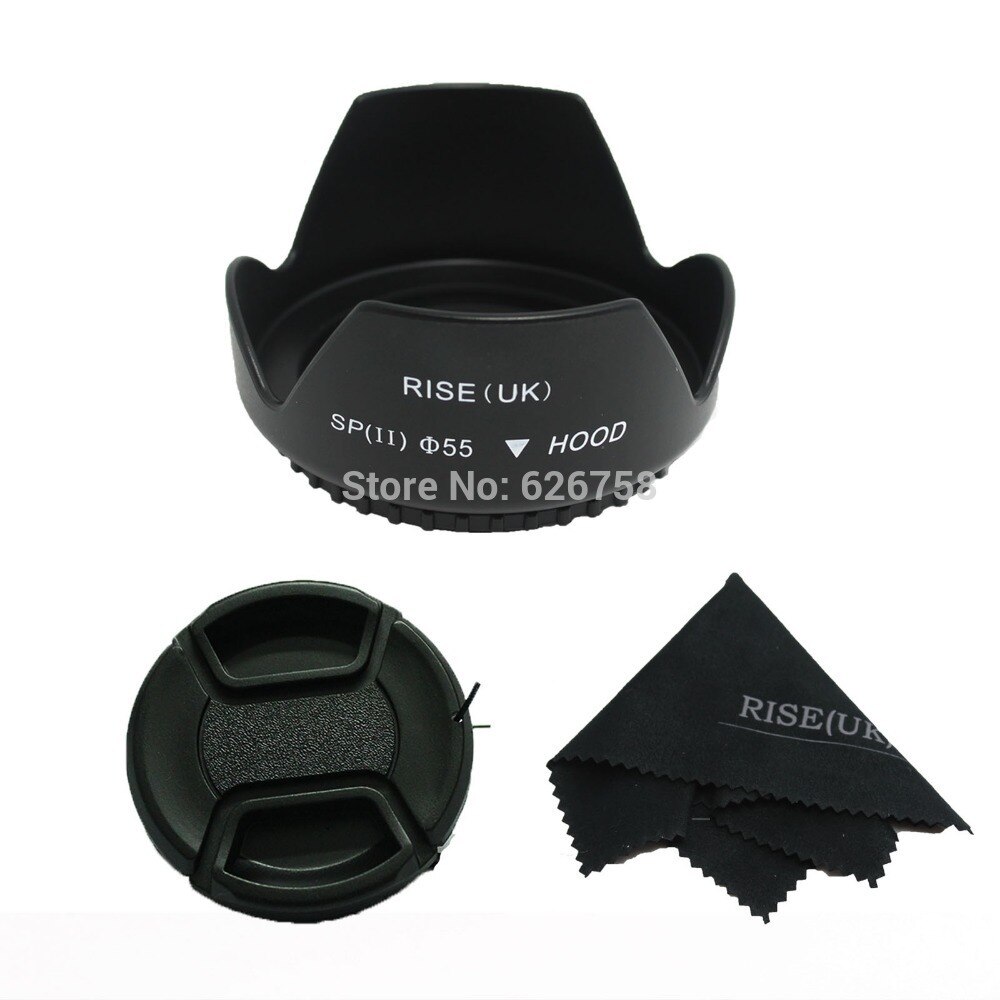 RISE(UK) 52mm UV CPL FLD Polarizing Filter Set Lens Hood For Nikon D600 D3200 D3100 D3000 D7000 D5100 D80 18-55mm DSLR Camera