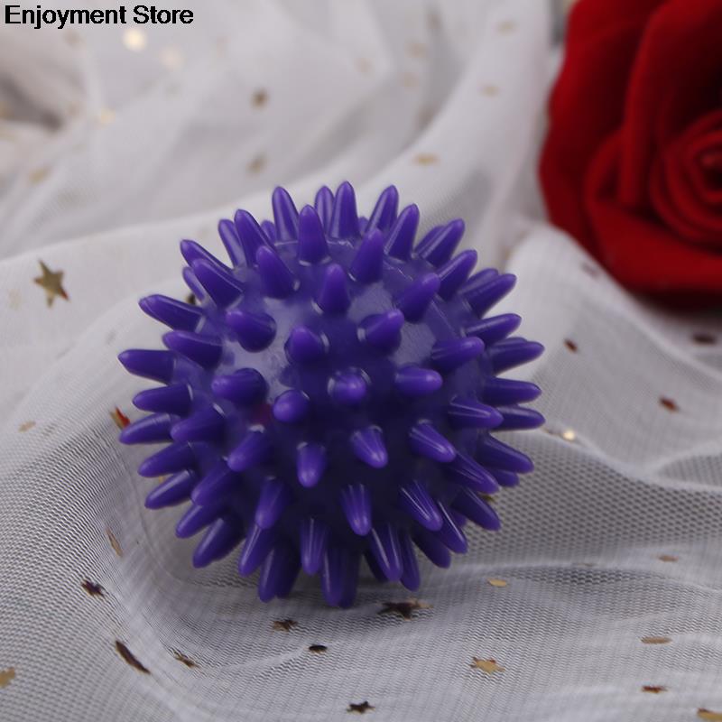 1PC Full Body Spiky Massage Hard Stress Ball 6cm For Fitness Sport Exercise Ball Hedgehog Sensory Training Grip the Ball: Purple