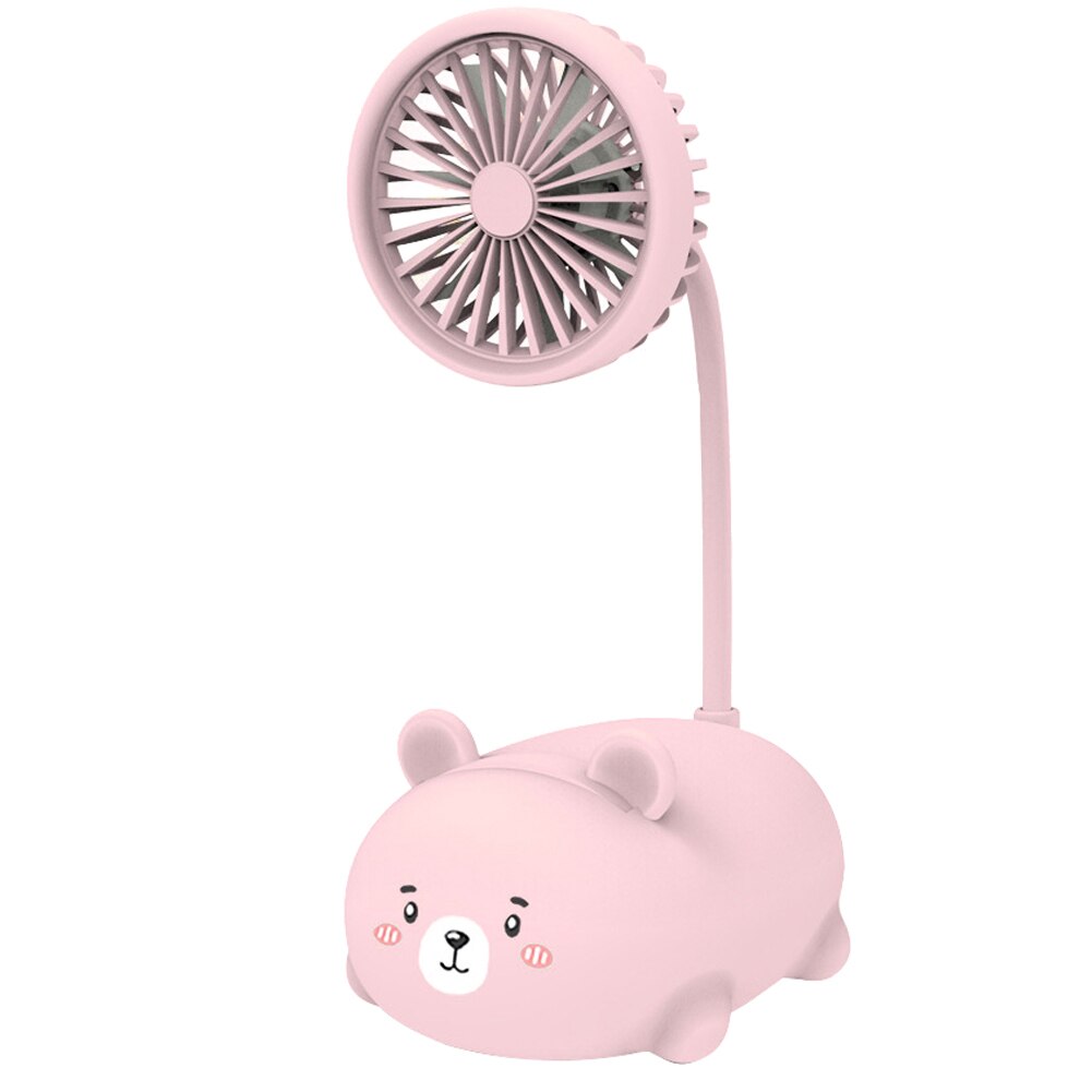 1 Pc Draagbare Mini Usb Ventilator Bureau Ventilator Elektrische Desktop Computer Tafel Fan Home Office Elektrische Fans Mini Ventilator Voor kantoor Fan: Little Bear Pink