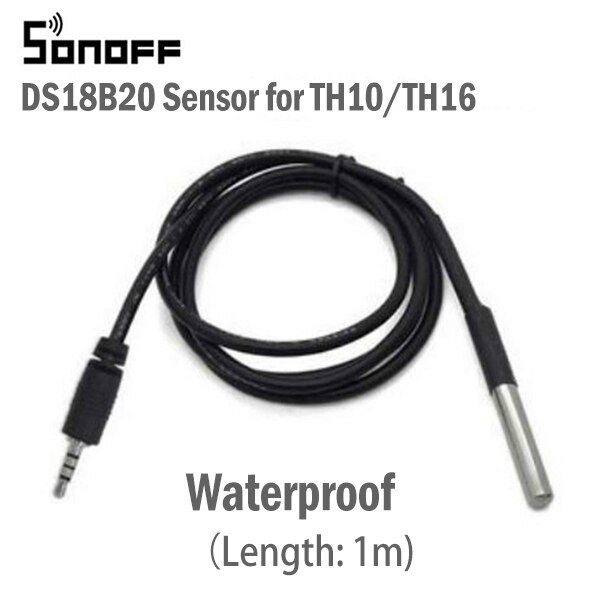 Sonoff TH16 TH10 10A 16A Smart Wifi Schakelaar Voor Ewelink Monitor Temperatuur Vochtigheid Automatisering, Met Alexa Google Home Assistent: Sensor DS18B20
