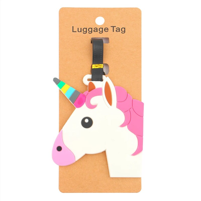 Travel Accessories Fruit food shell Luggage Tag Silica Gel Suitcase ID Addres Holder Baggage Boarding Portable Label: Unicorn-B