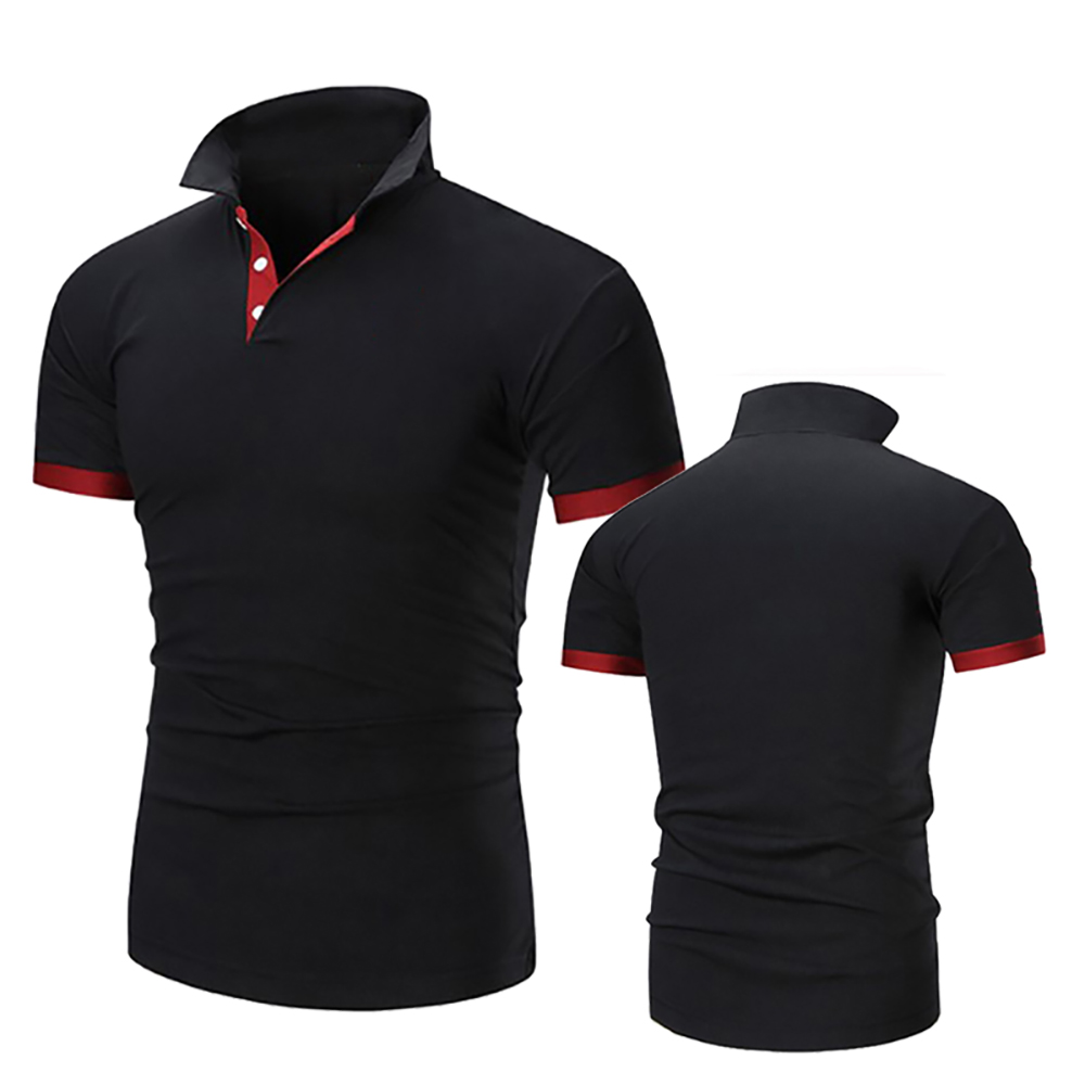 Novedad de verano, Polo de manga corta con cuello hueco para hombre, camiseta transpirable de de negocios, ropa de masculina