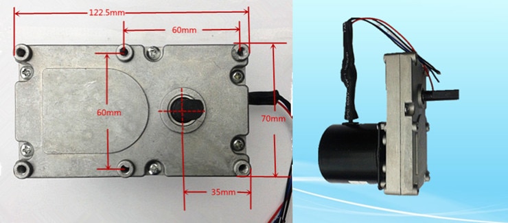 60KTYZ AC permanent magnet synchronous gear motor / oven greenhouse rotary motor 1 turn