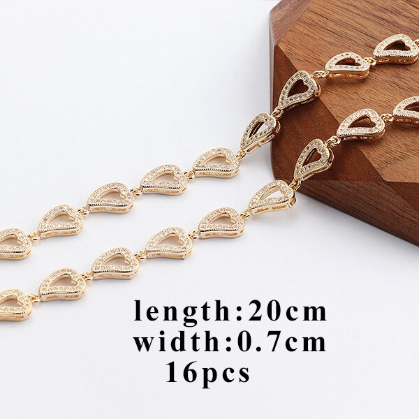 GUFEATHER M700, schmuck zubehör, 14k gold überzogen, diy ketten, zirkon, charme, hand made, kupfer metall, schmuck machen, 20 cm/lot: M70008