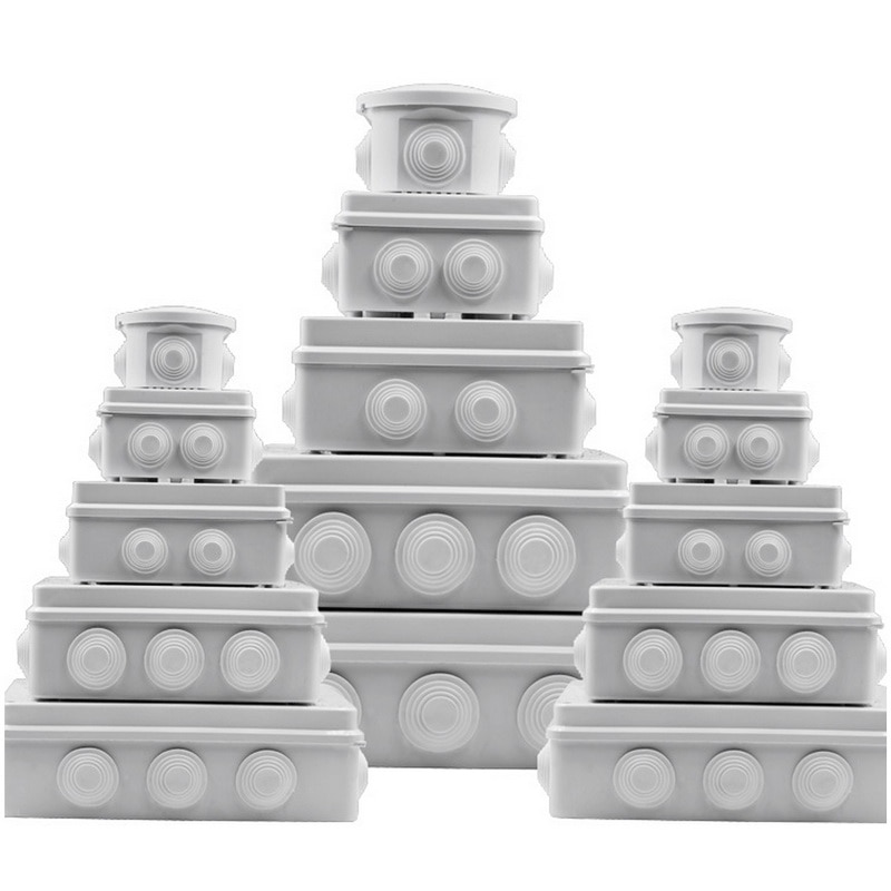 1Pcs ABS Plastic IP65 Waterproof DIY Outdoor Indoor Universal Electrical Project Enclosure Connection Cable Branch Junction Box