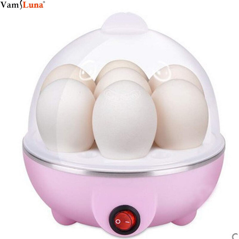 Electric Egg Cooker, Omelet, Scrambled, Soft, Medium, Hard-Boiled Boiler Cooker with Auto Shut-Off and Buzzer, Measuring Cup In: Red