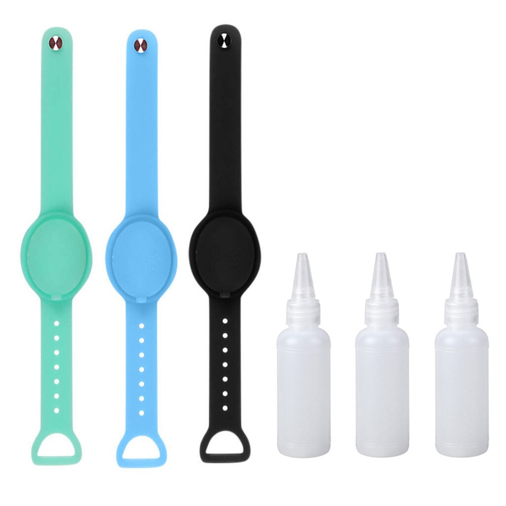 Herbruikbare Polsbandjes Handdesinfecterend Mode Doseren Draagbare Armband Polsband Hand Dispenser 10Ml Polssteun Volwassen Kid: D