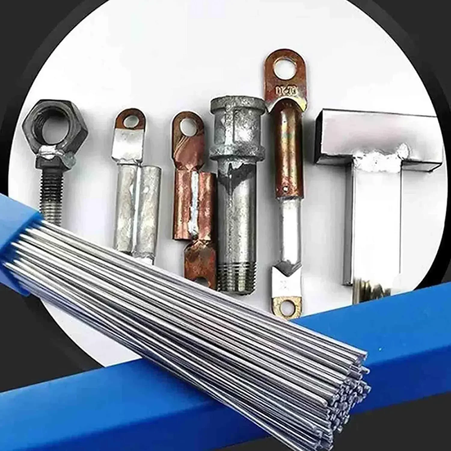 Svejsetråd aluminium let smelte lav temperatur universal stål kobber svejsetråd lodde reparation huller behøver loddepulver værktøjer