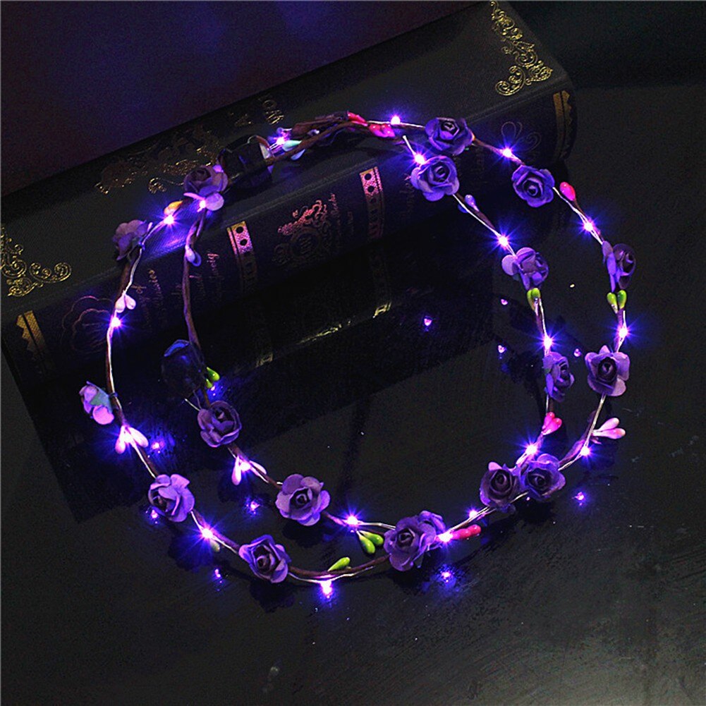 1pc Gloeiende Licht Guirlande Hoofdband Haar Accessoires Bridal Krans LED Hoofddeksels Prinses Haarbanden Bruiloft: 1