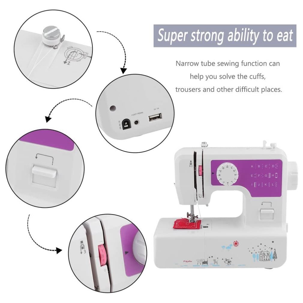 JG-1602 Household Multi-Function Sewing Machine Electric Micro-Sewing Machine Mini Sewing Machine Embroidery Letters