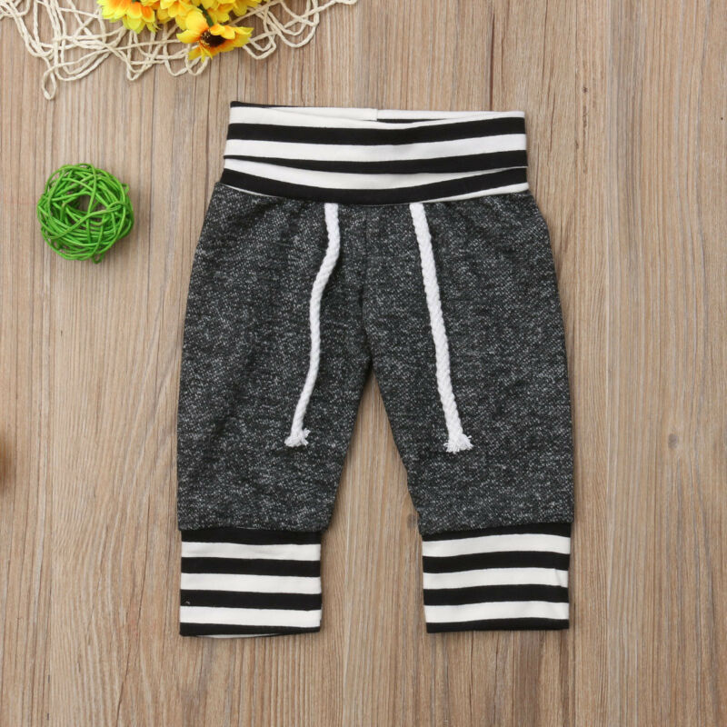 Pasgeboren Baby Baby Jongens Meisjes Gestreepte Zebra Harembroek Peuter Bottom Broek Leggings Katoen Zacht Leuke Een Stuk