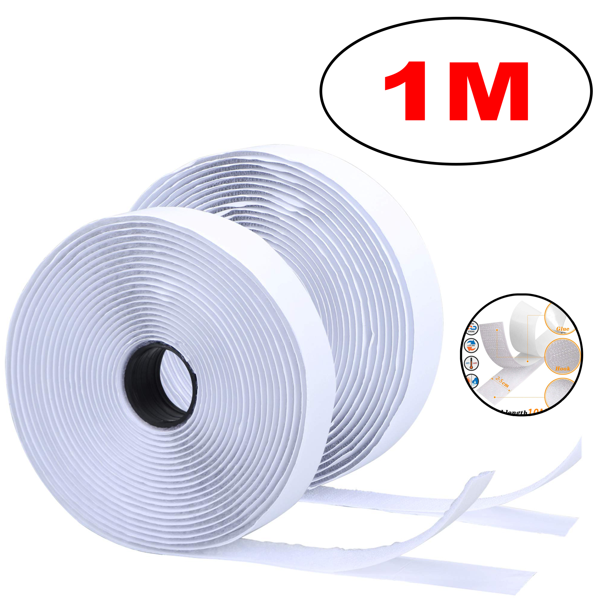 Belcro, 1-25M Correa Tiras De  Cinta Autoadhesiva Auto Adhesivo De Gancho y Bucle, Negro, Blanco, Casa, Bricolaje, Grifo Mágico, Pegatinas De Pegamento Muy Fuerte , Correa Adhesiva Costura Organizador Muy Fuerte: 30mm / Oro
