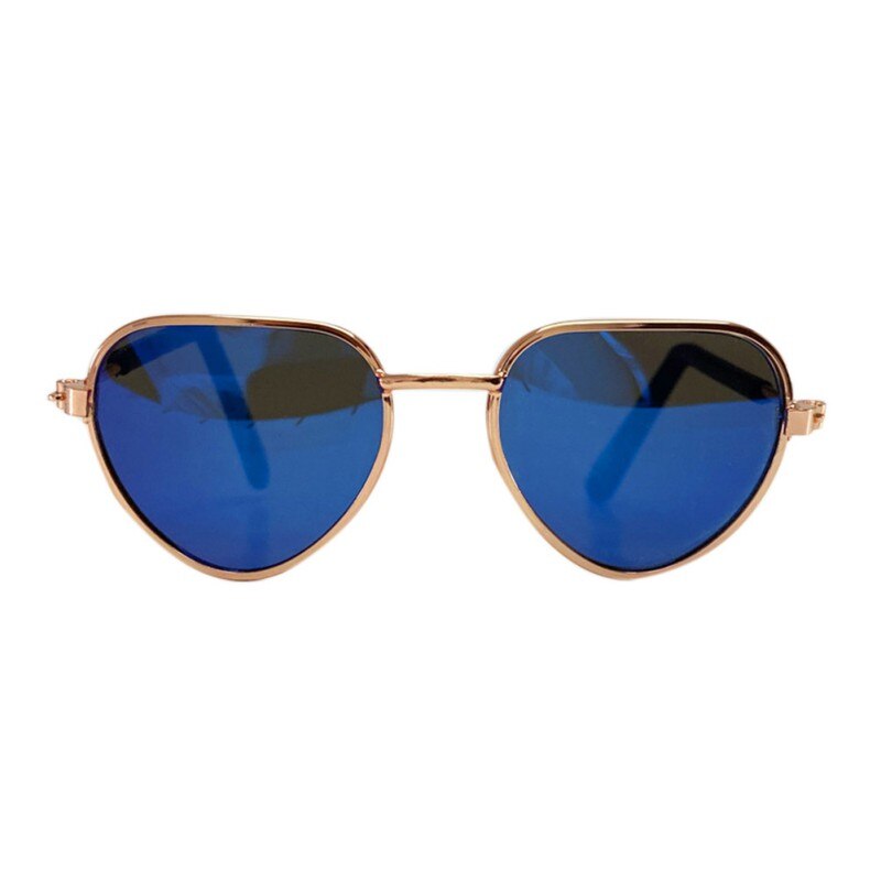 Gafas de sol clásicas con personalidad para perro y gato, lentes de sol con forma de corazón, reflectantes, para perros pequeños: 6