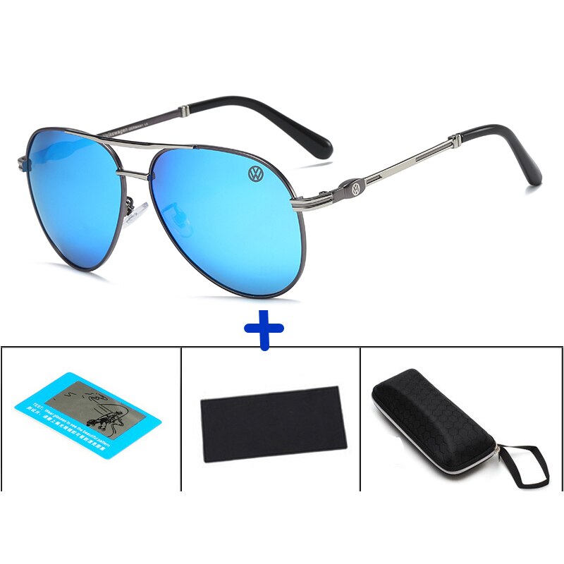 Brand Men's Polarized Sunglasses For Driving UV Protection Eyewear Travel Sun Glasses: Blue 3