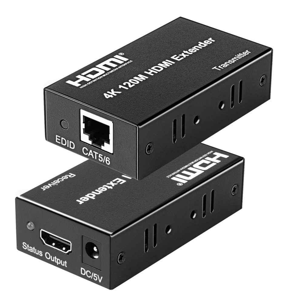 60M 1080p 120M 4K HDMI Extender HD Audio Video Signal amplifier over expander to RJ45 Cat5e/6 cable Transmitter Receiver Laptop