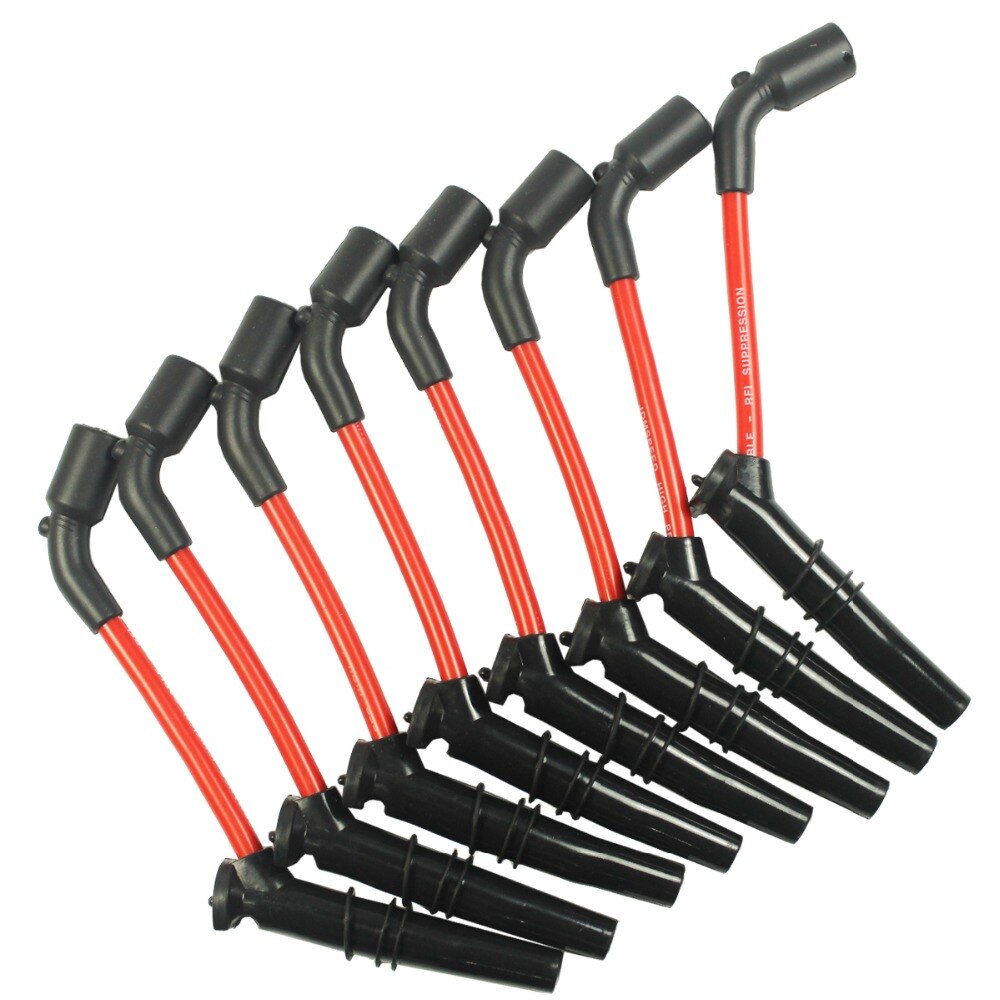 10.5MM HUGE SPARK PLUG WIRES SET FIT FOR GM CHEVY PONTIAC CHEVROLET LS1 LS2 LS3 ENGINE