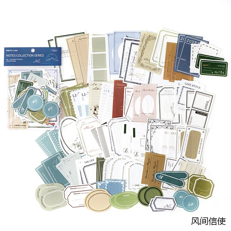 100 Stück Motivpapier für Kamerafilder, Retro, Kraftpapier, Vintage