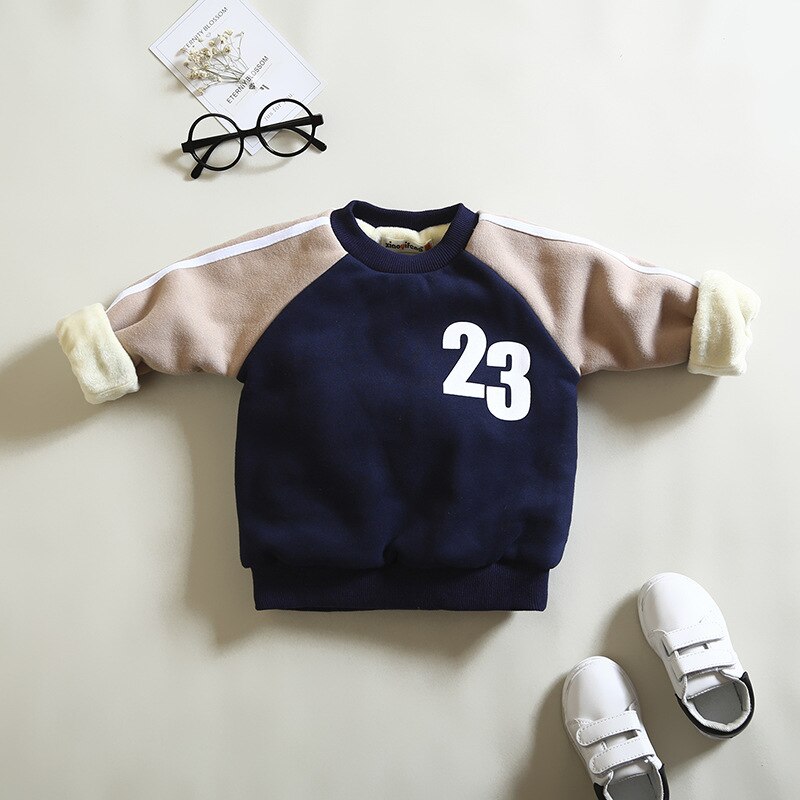 Lente Herfst Jongen Truien Uitloper Baby Meisjes Kleding Lange Mouwen Warme Truien lucky kind Tops Voor Moleton Infanti: Black / 12m
