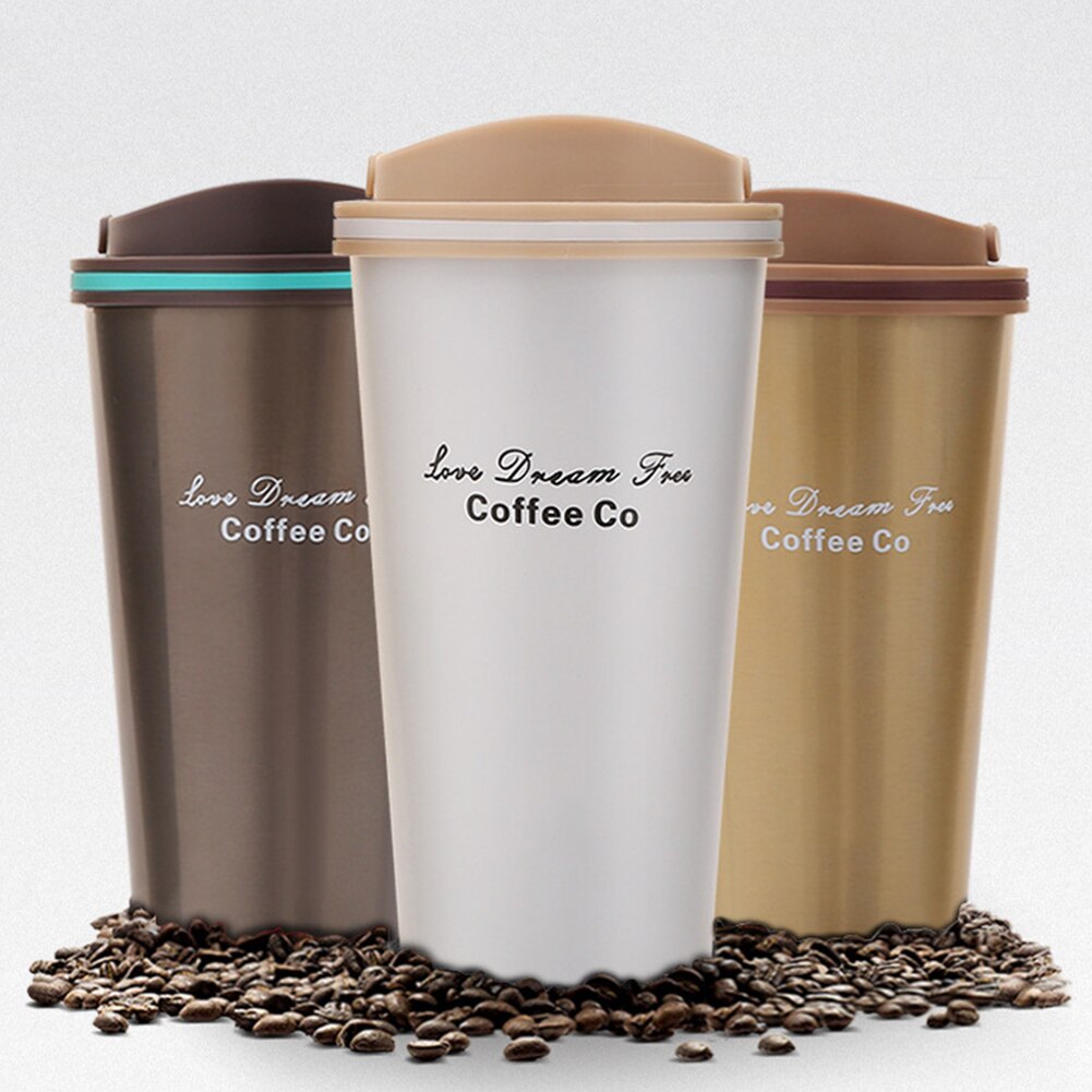 Copos de café de aço inoxidável de 500 ml com tampas de silicone antiderrapante luvas antiescaldante caso bebendo canecas de chá de água de cerveja