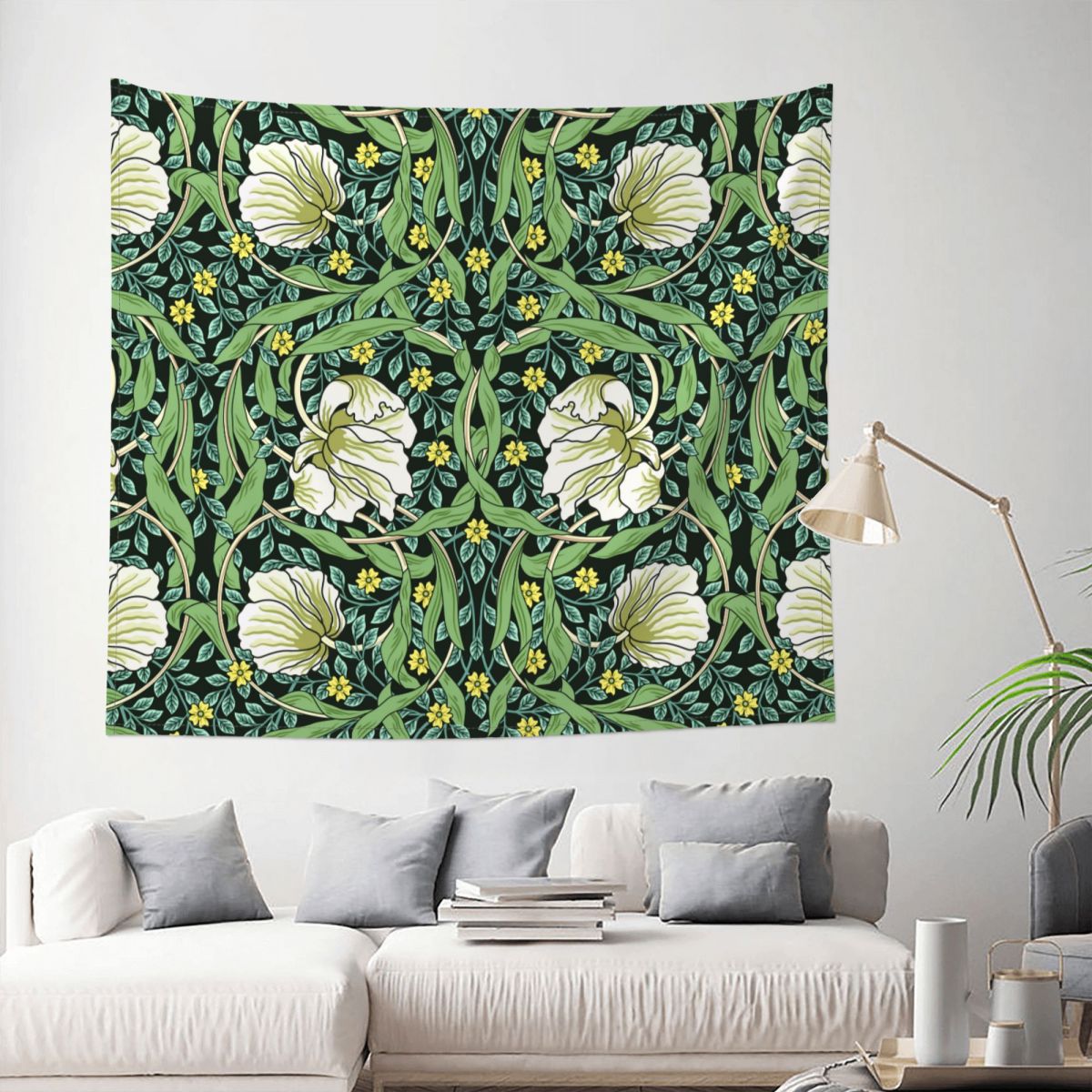 William Morris Tapestry Wall Hanging Hippie Polyester Tapestries Green Fantasy Blanket Dorm Decor Tapiz