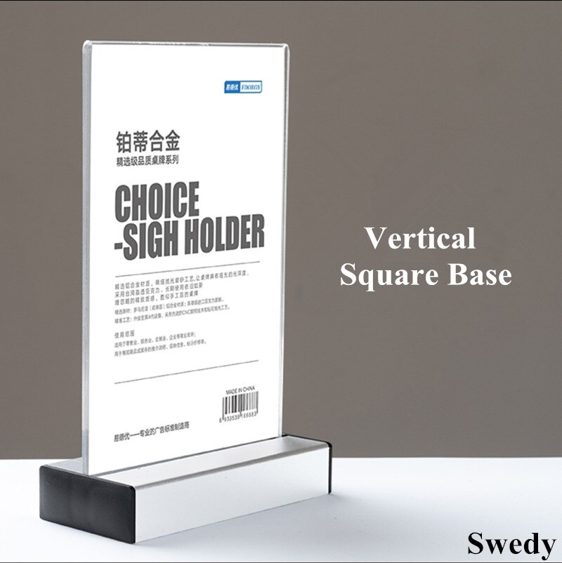 A4 210x297mm Countertop Acrylic Sign Holder Brochure Holder Display Stand Table Menu Holder Paper Poster Frame: 3