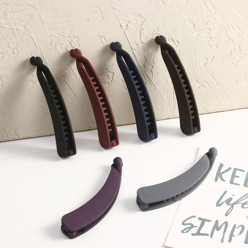 Pinzas de pelo para mujer, 1 Uds., Color sólido, esmerilado, bananas, pinzas de pelo para mujer, pasadores para el pelo, accesorios para el cabello