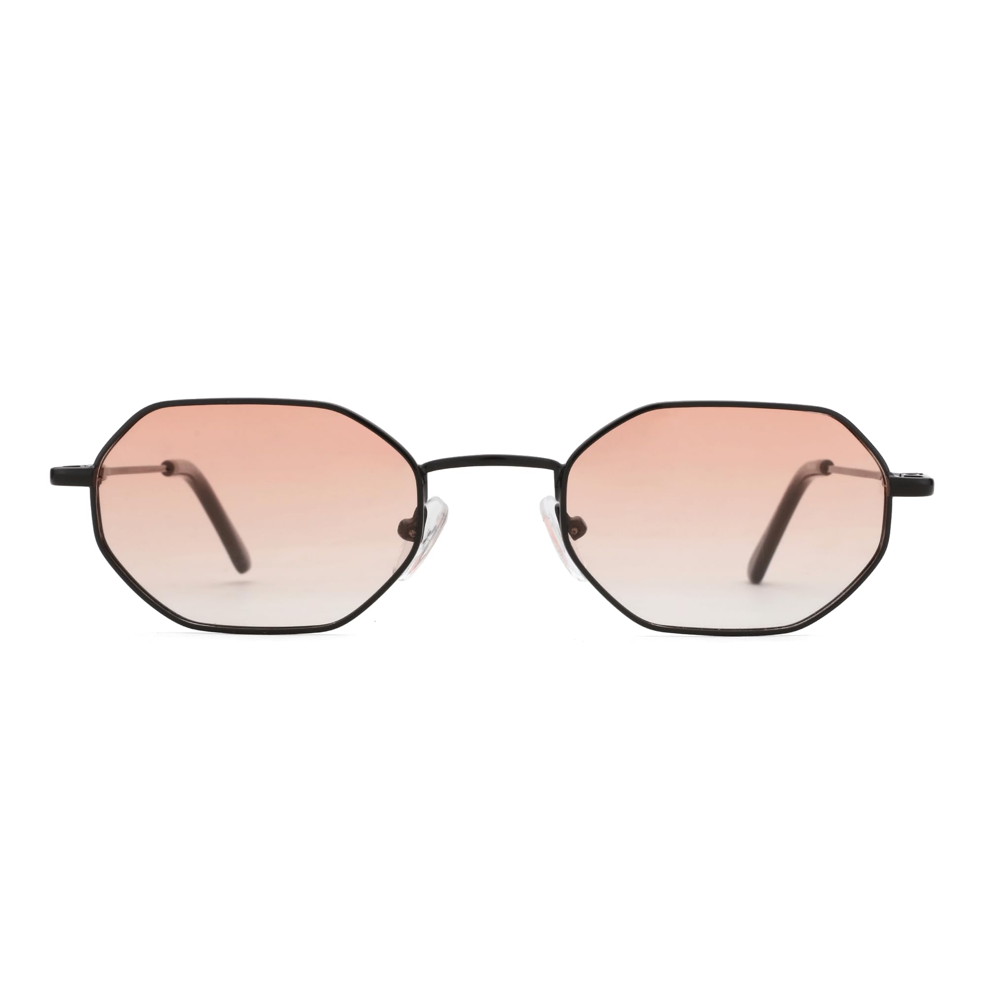 ZENOTTIC Retro Small Polygon Polarized Sunglasses Women Metal UV400 Sun Glasses Men Anti-Glare UV400 Goggles Driving Eyewear: Negro