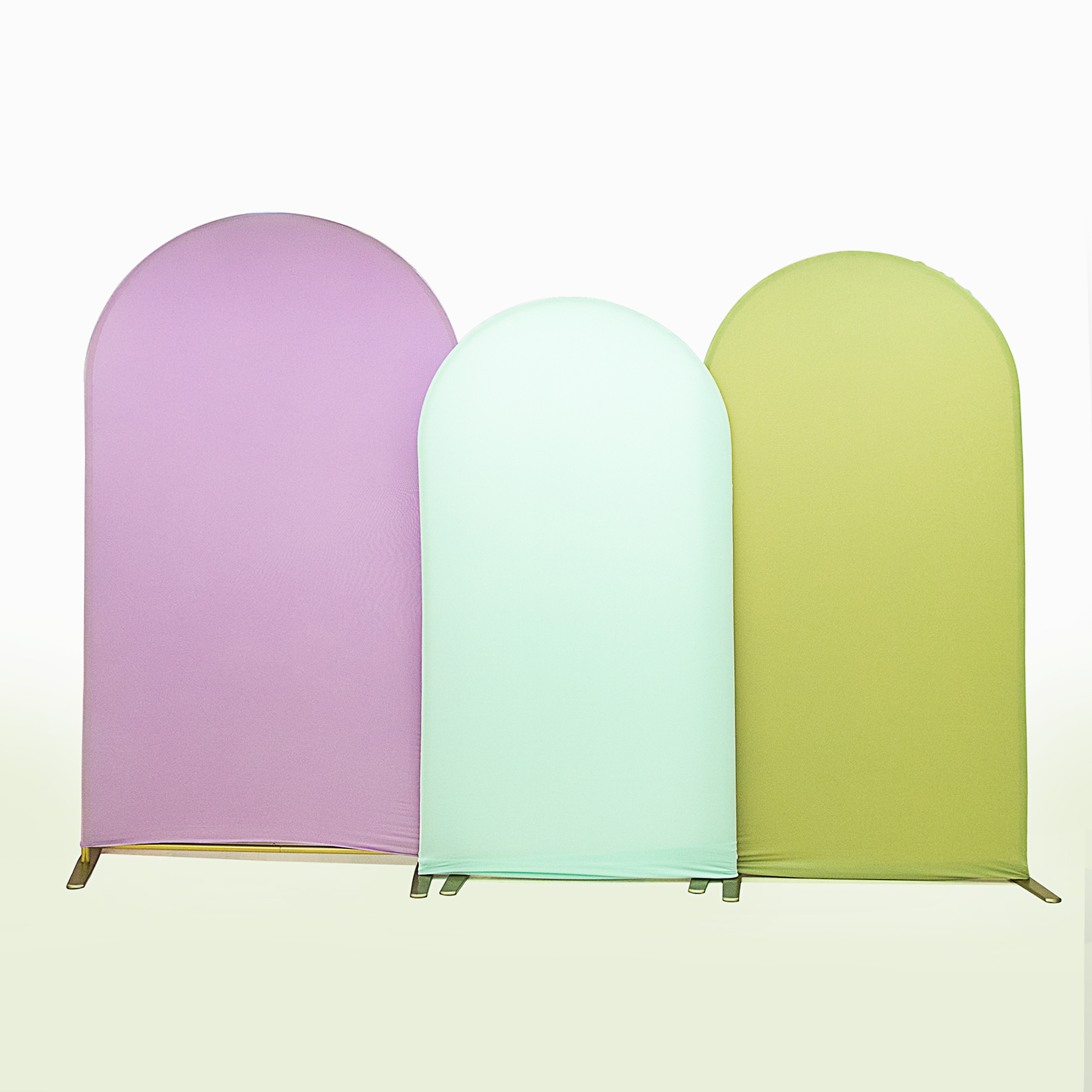 Double Sided Arch Backdrop Cover available in 15 colors Suitable for 4 different arch backdrop stands Made of elastic fabric