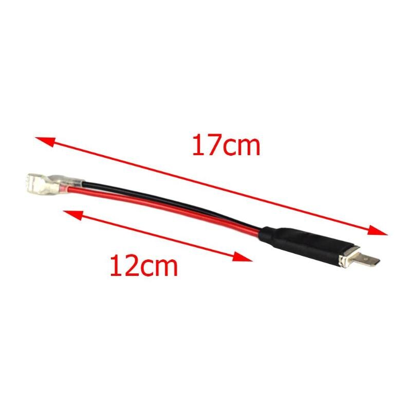 Durable 1 Pair Lightweight Headlight Adapter Cables Male Plug Single Diode Converter Cables for H1 LED HID Headlight Bulb