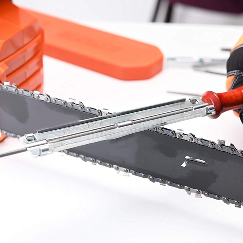 Kettingzaag slijpset, kettingzaagvijl, kettingzaag slijper, vijlgeleider, dieptemeter, gereedschapsset voor houtbewerking