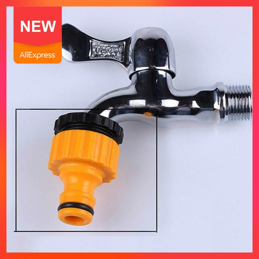 1pcs Quick Tap Water Connector Adapter Fast Coupling Adaptor Drip Tape 3/4"and 1/2" Barbed Irrigation Hose Connector Garden Tool